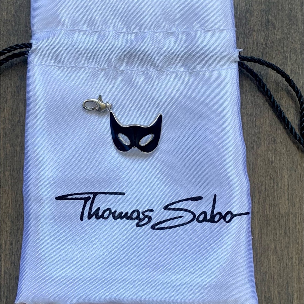 Thomas Sabo Silver and Black Mask Charm